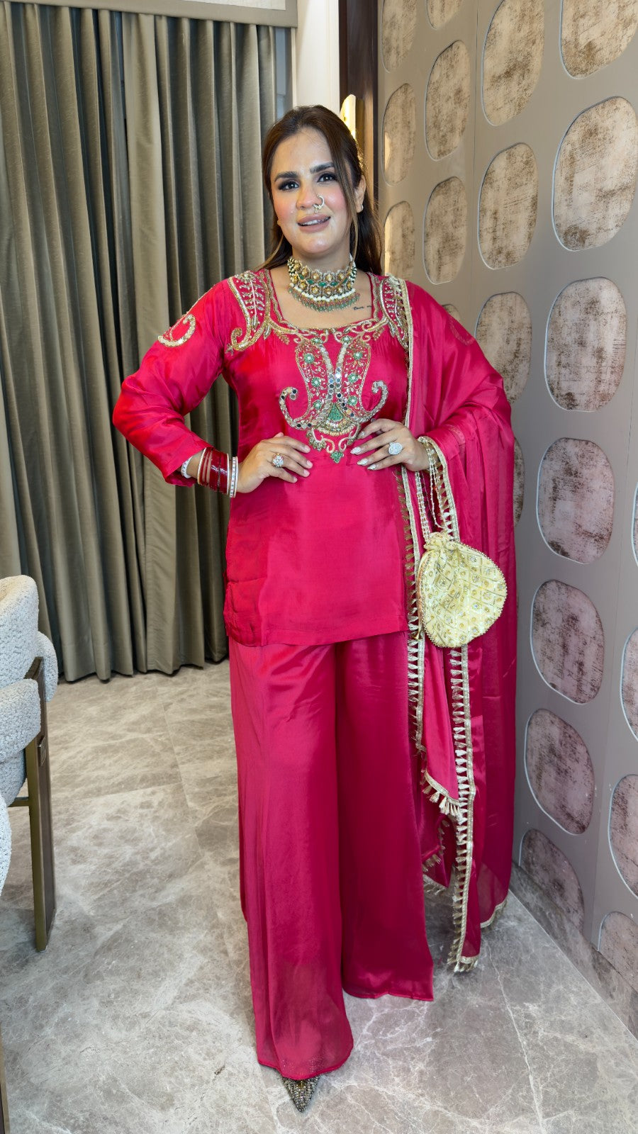 Beutiful elegant partywear suit pc3353