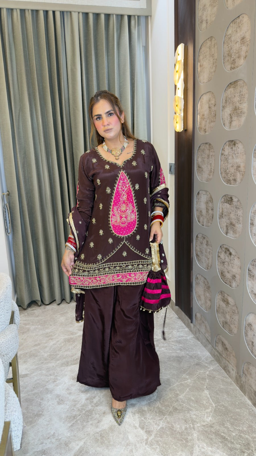Beutiful elegant partywear suit pc3357