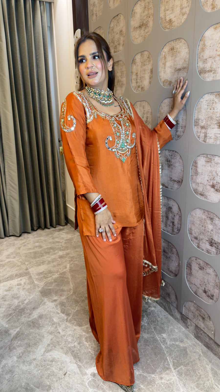 Beutiful elegant partywear suit pc3353