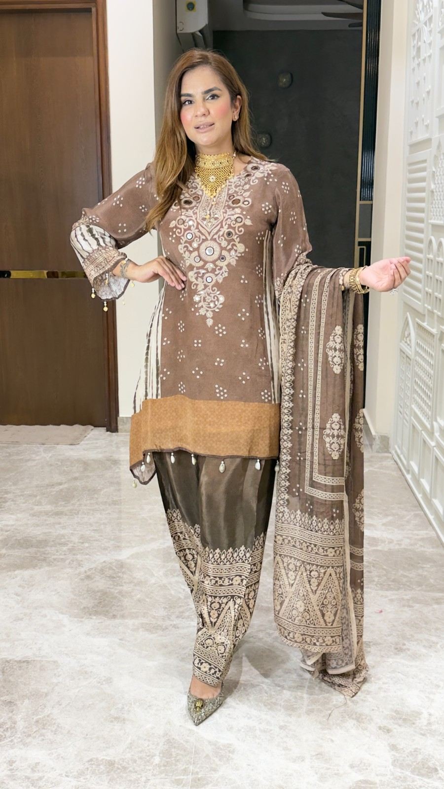 Beautiful Digital Print Suit SetPC3755