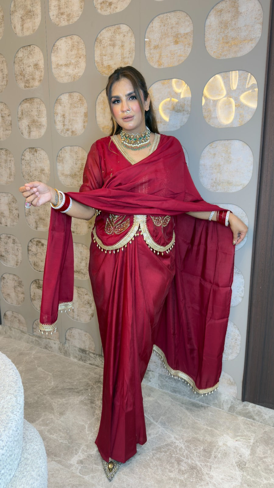 stunning royal maroon 3 pc set pc3351