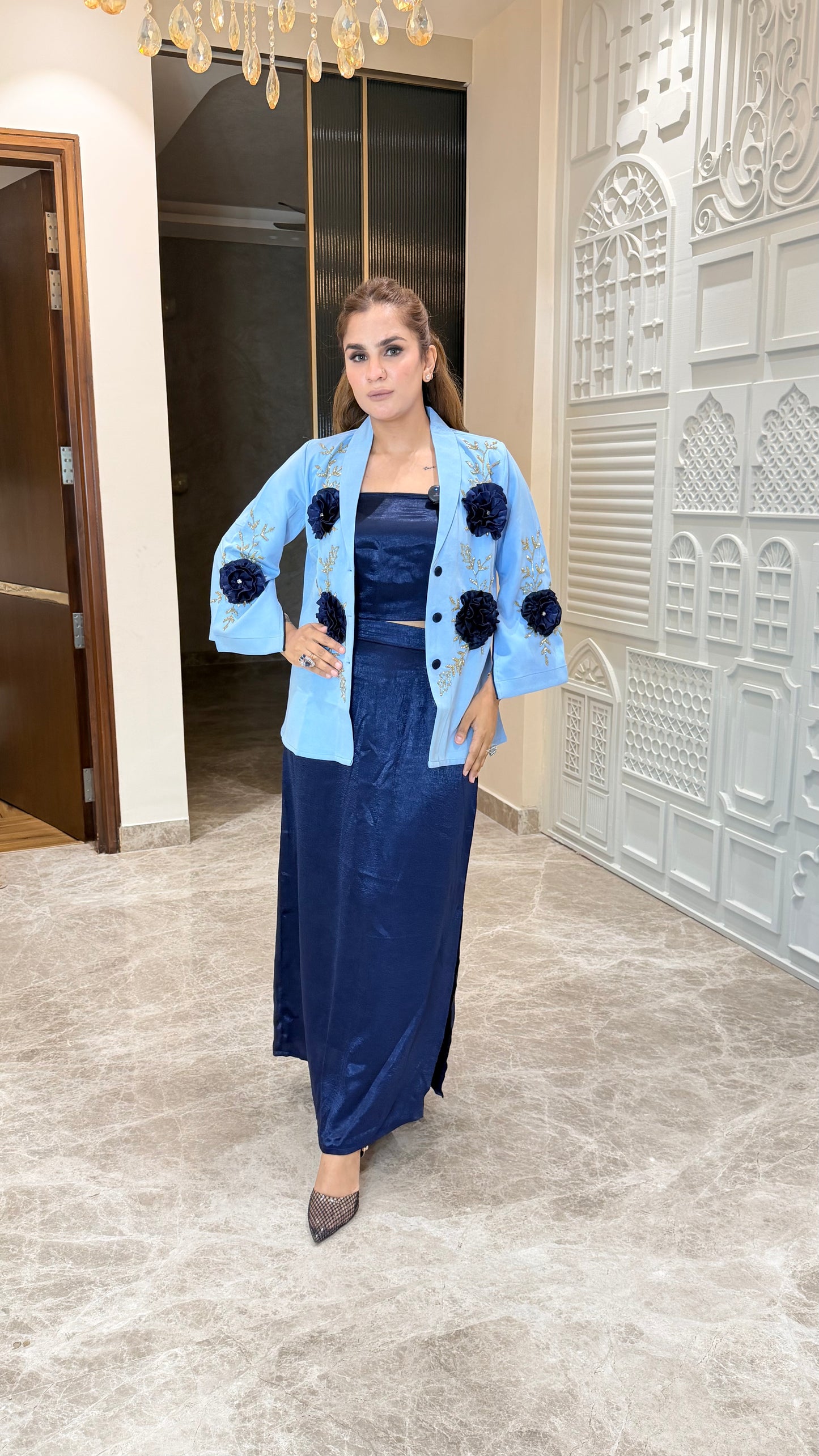 Beutiful elegant blazer skirt pc3147