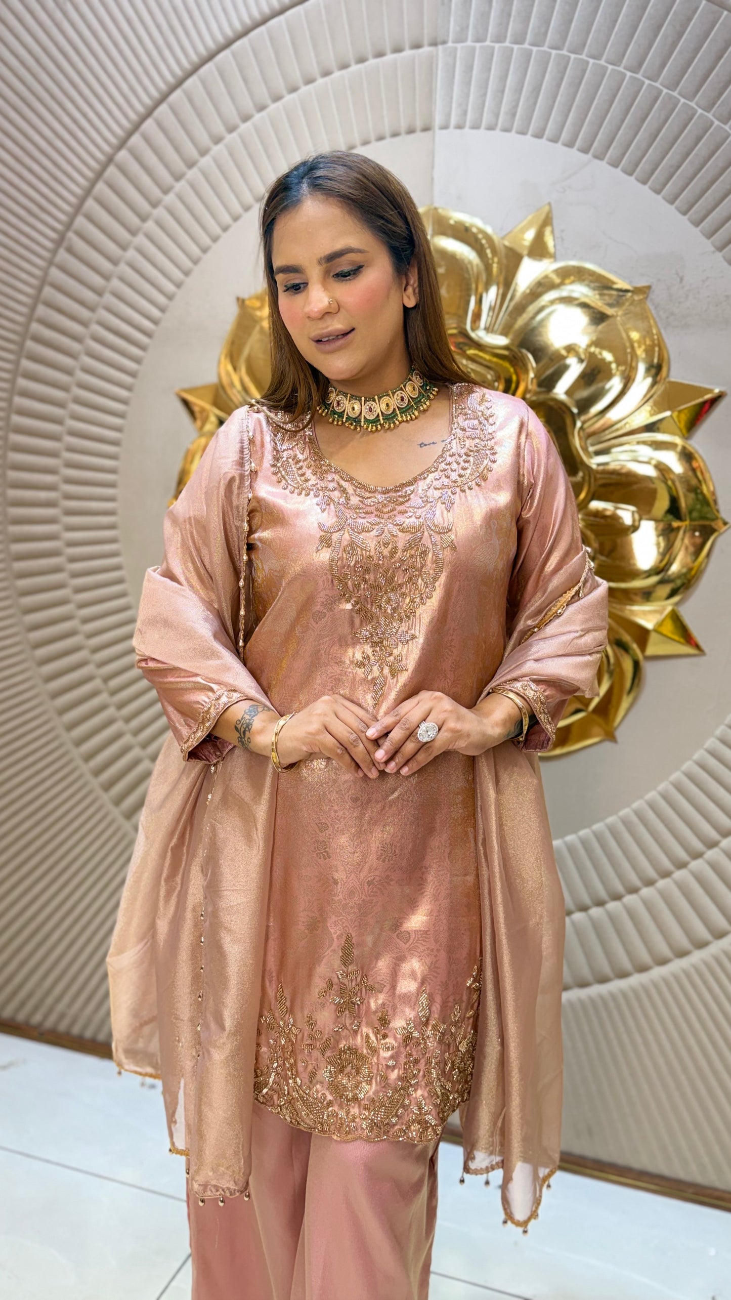 Beutiful elegant partywear suit pc3655