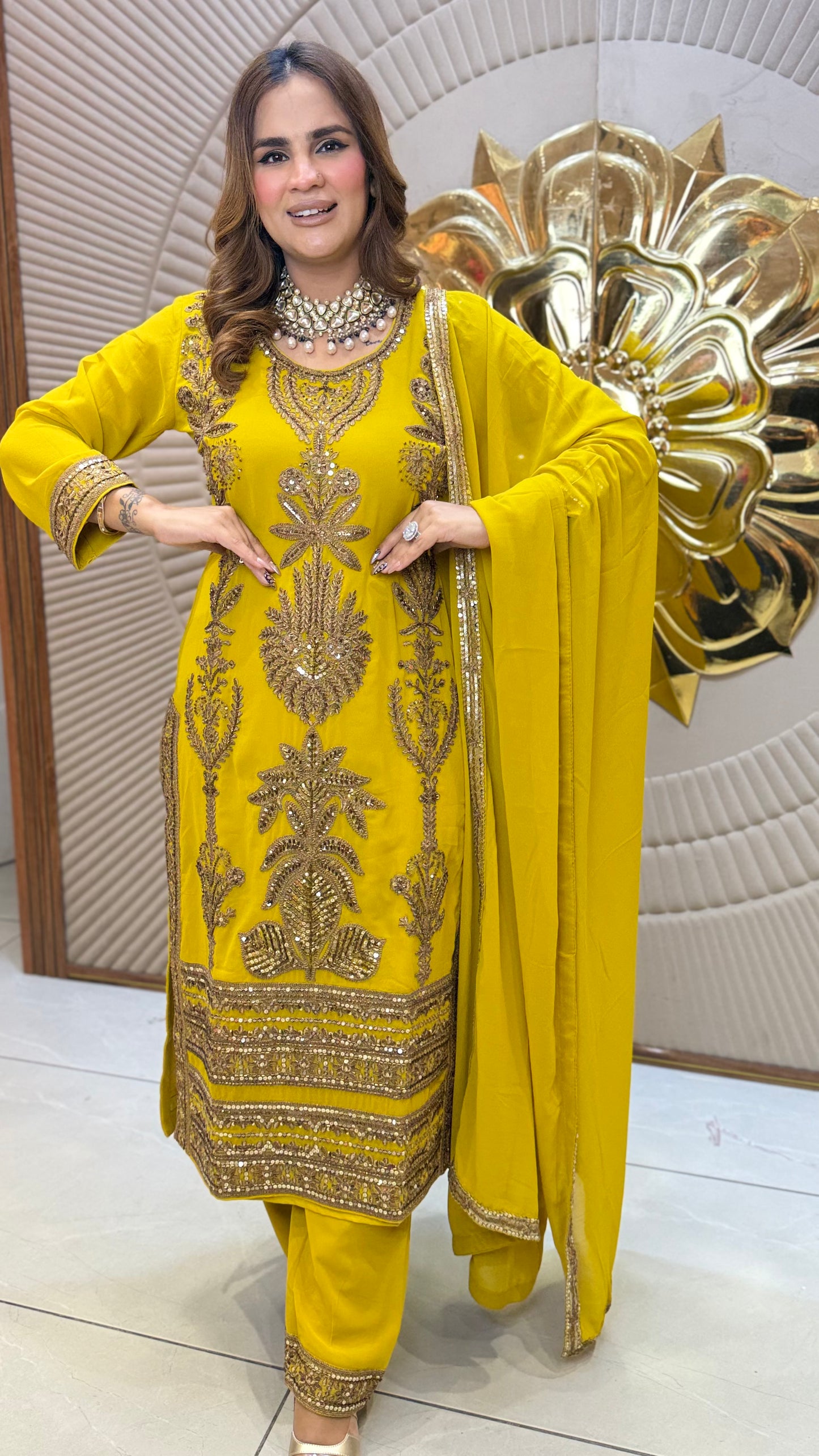 Beutiful elegant partywear suit pc3665