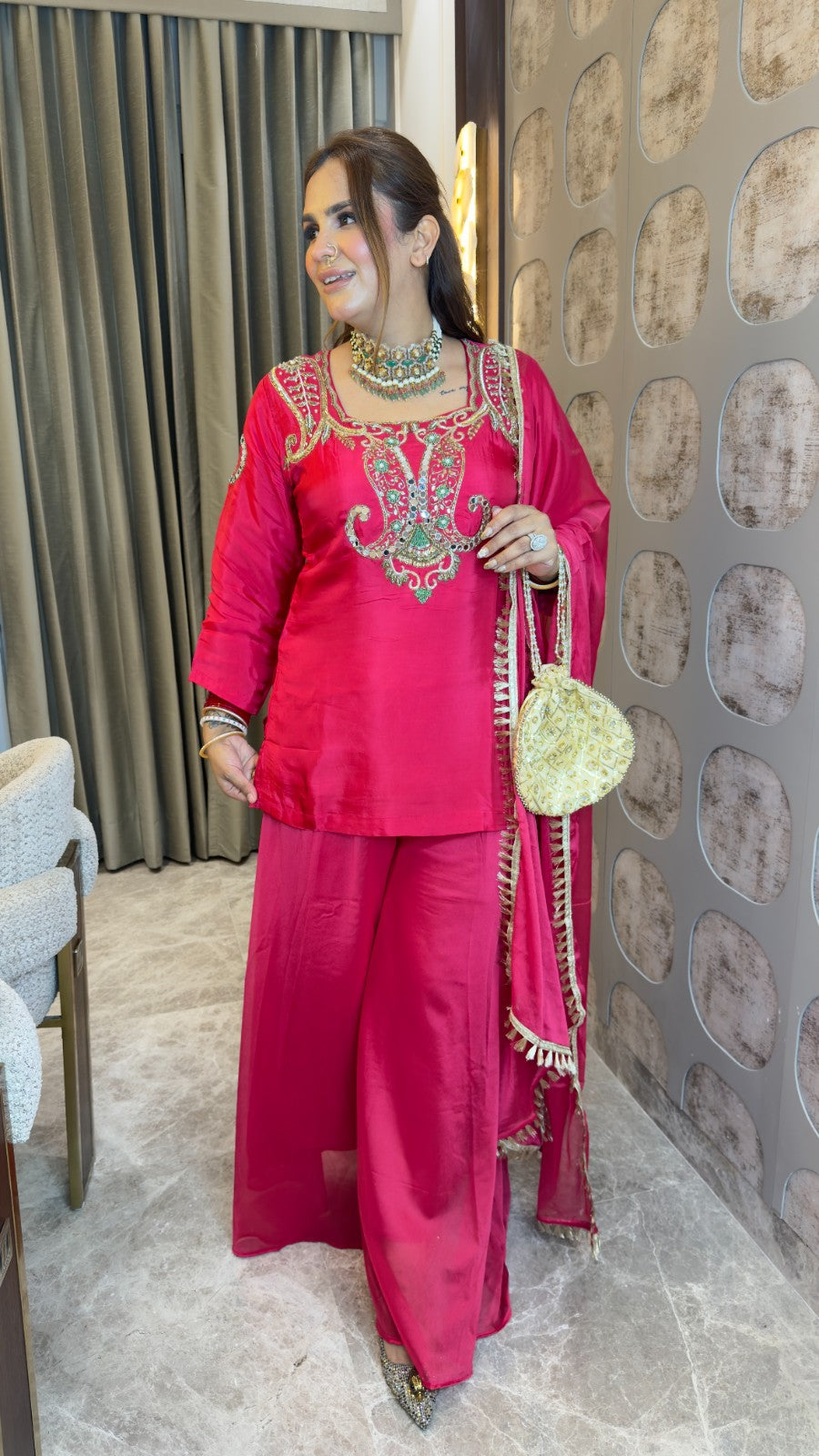 Beutiful elegant partywear suit pc3353