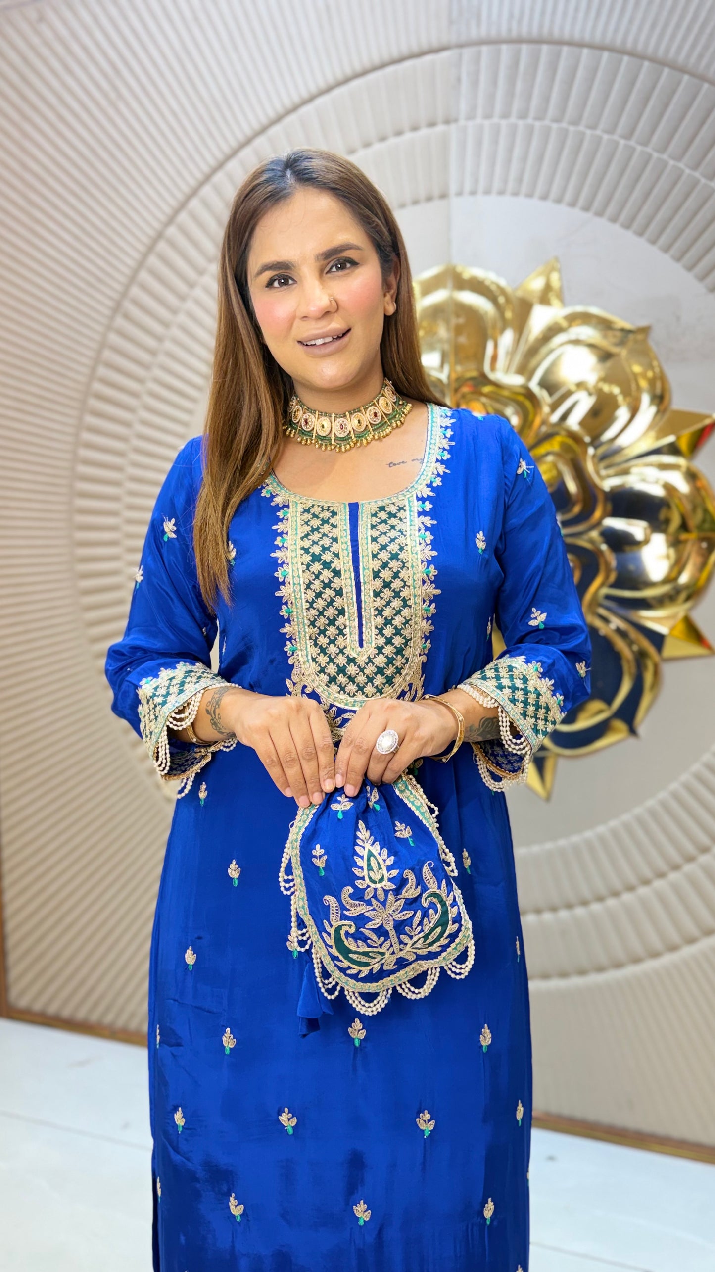 Beutiful elegant partywear suit pc3653