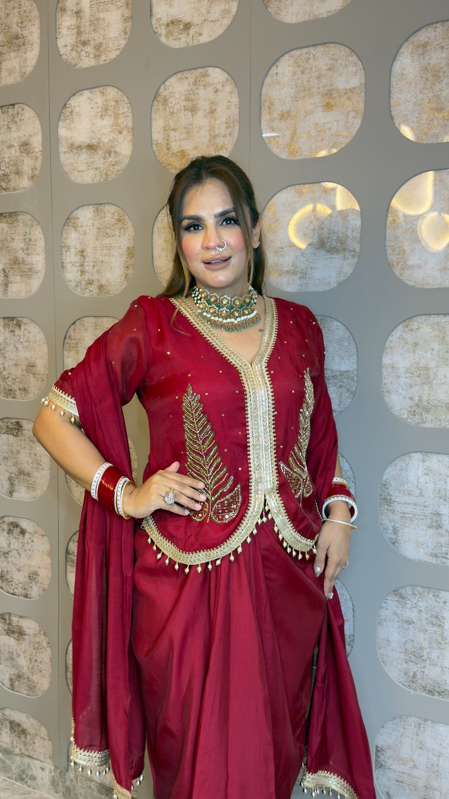 stunning royal maroon 3 pc set pc3351