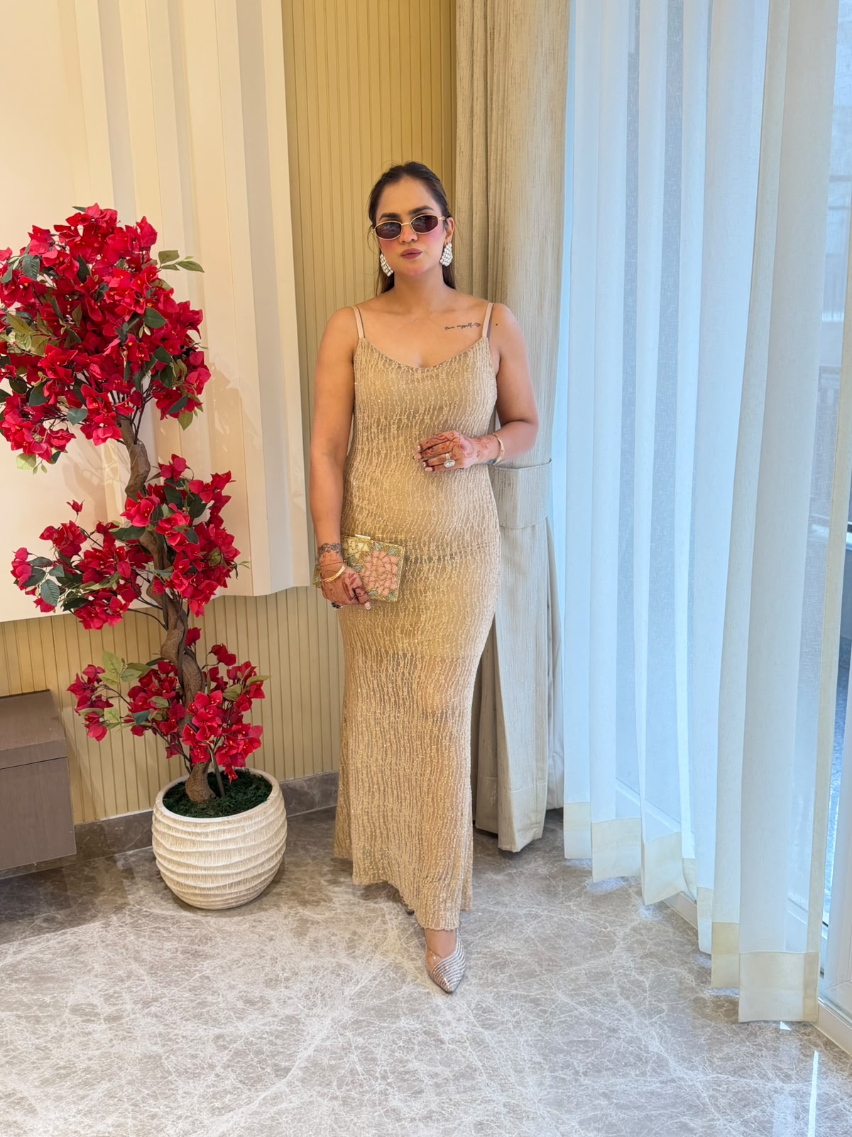 Beutiful elegant partywear dress pc