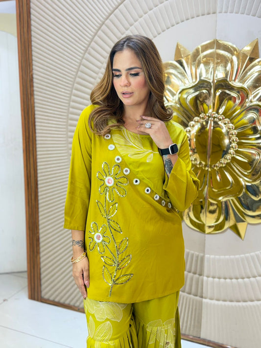 Beutiful elegant partywear cordset pc8186
