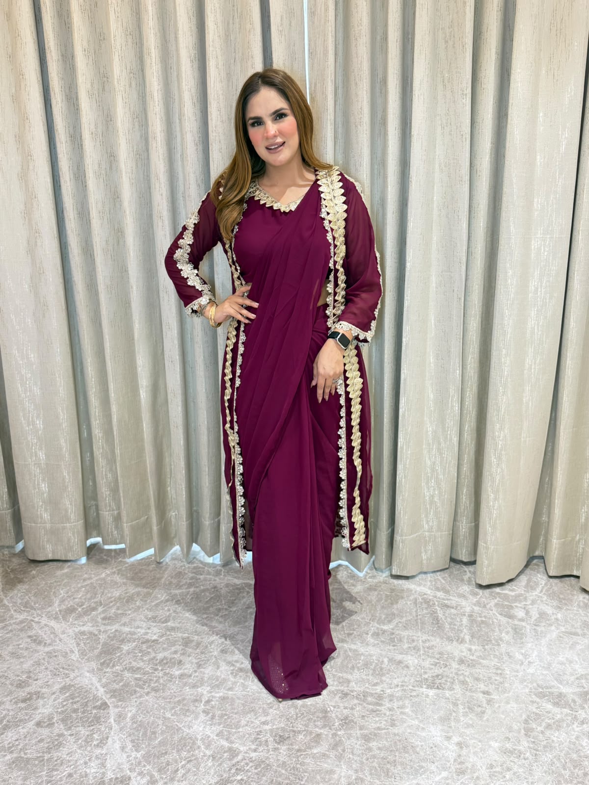 Beutiful elegant partywear saree pc8192