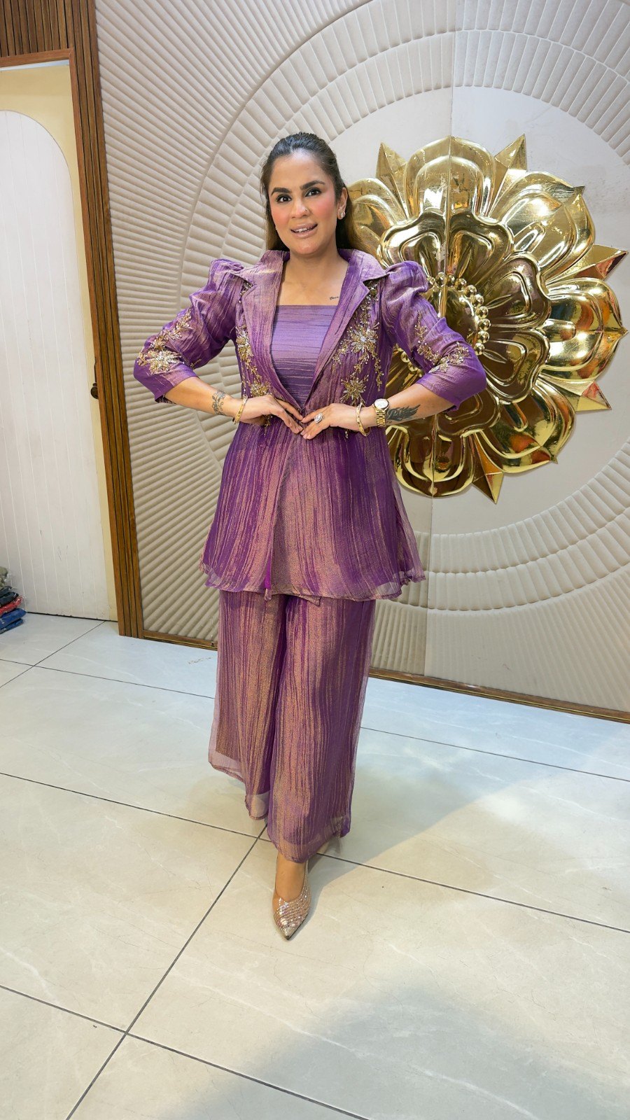 Beautiful Shimmer Co-ord Set PC3789