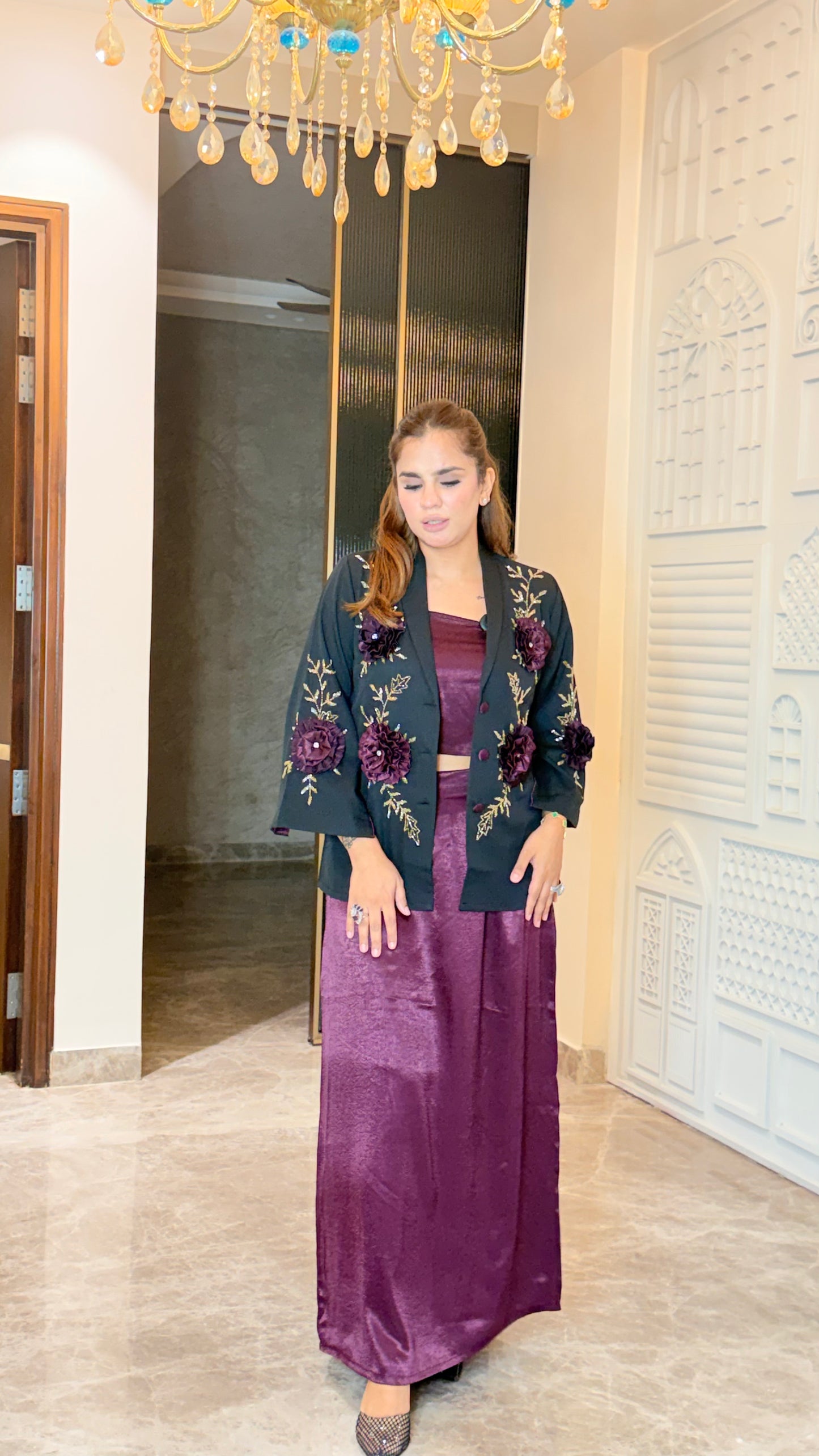 Beutiful elegant blazer skirt pc3147