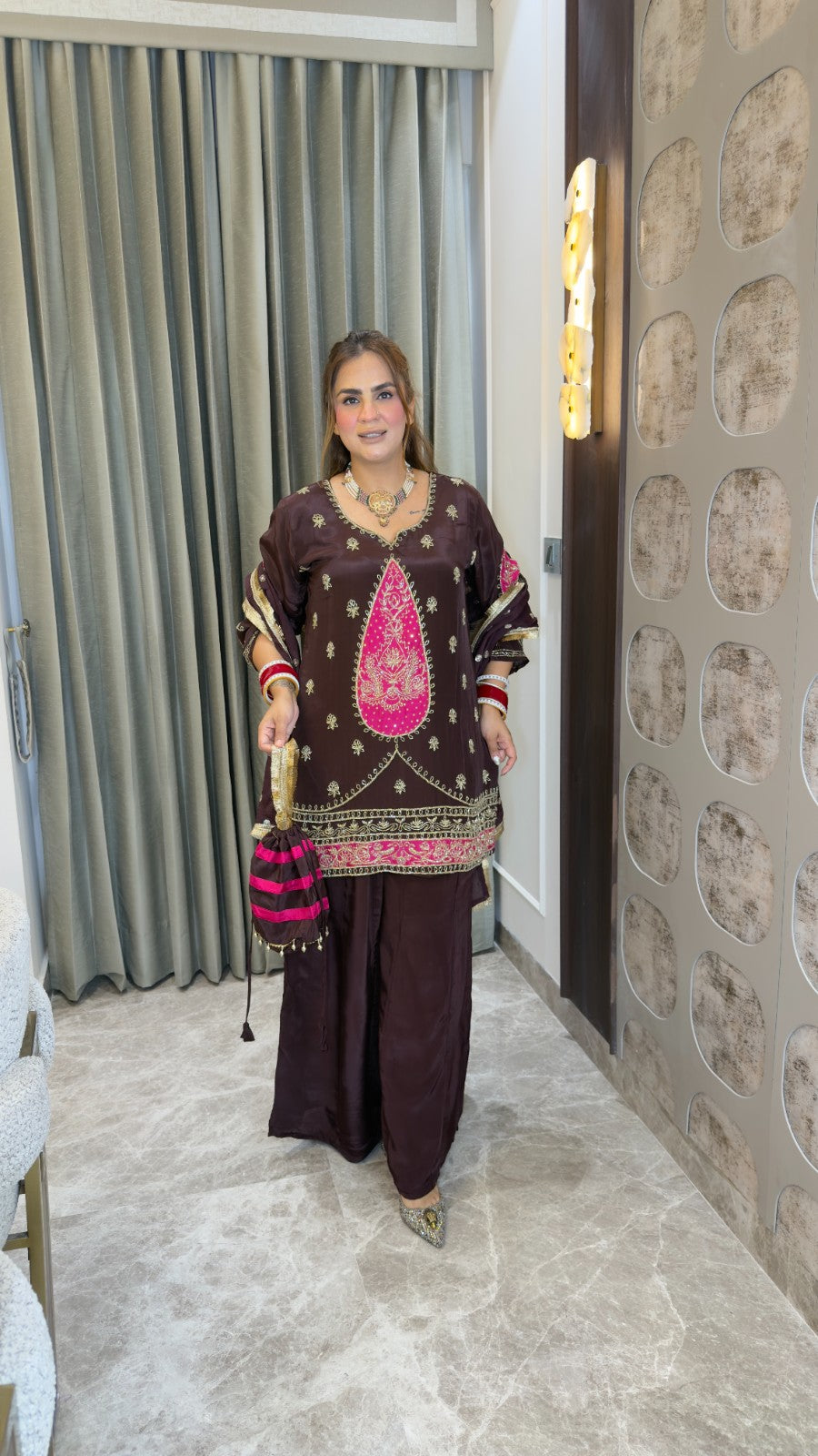 Beutiful elegant partywear suit pc3357
