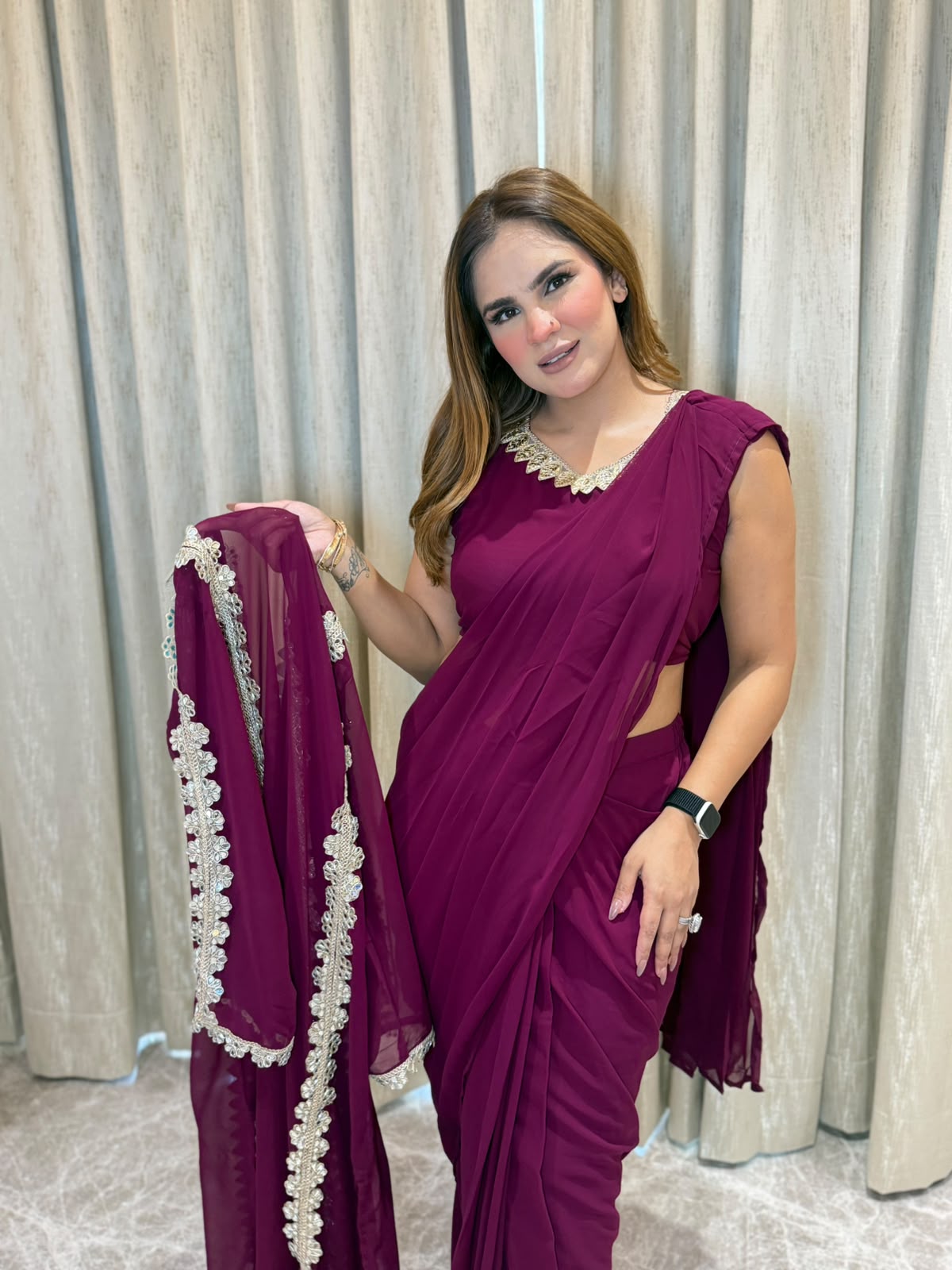 Beutiful elegant partywear saree pc8192