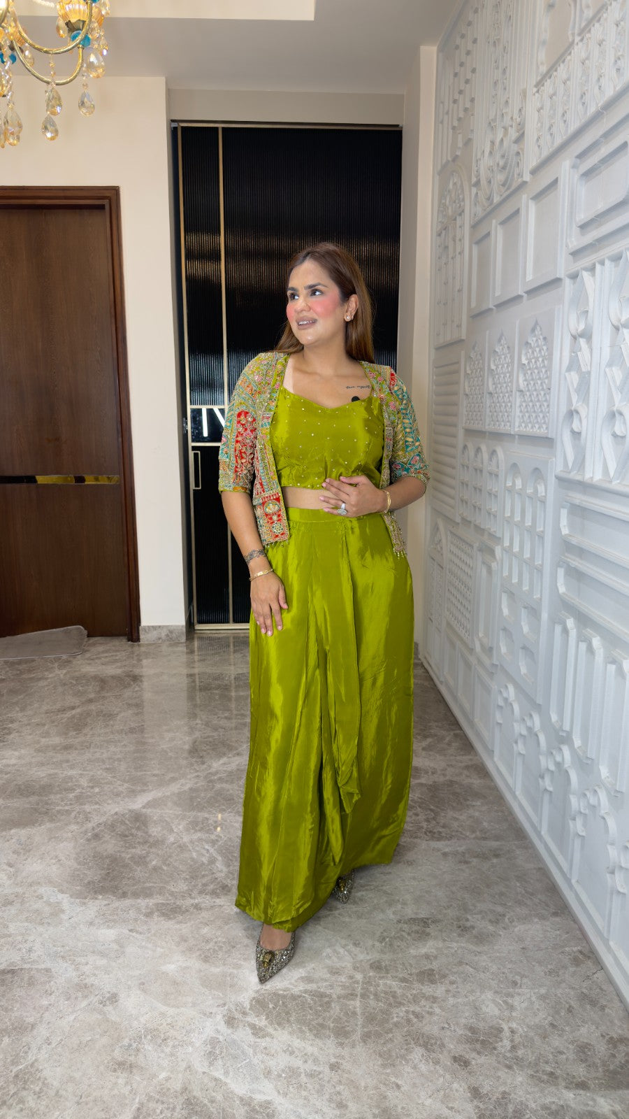 Beutiful elegant Embroidered 3 pc set pc3799