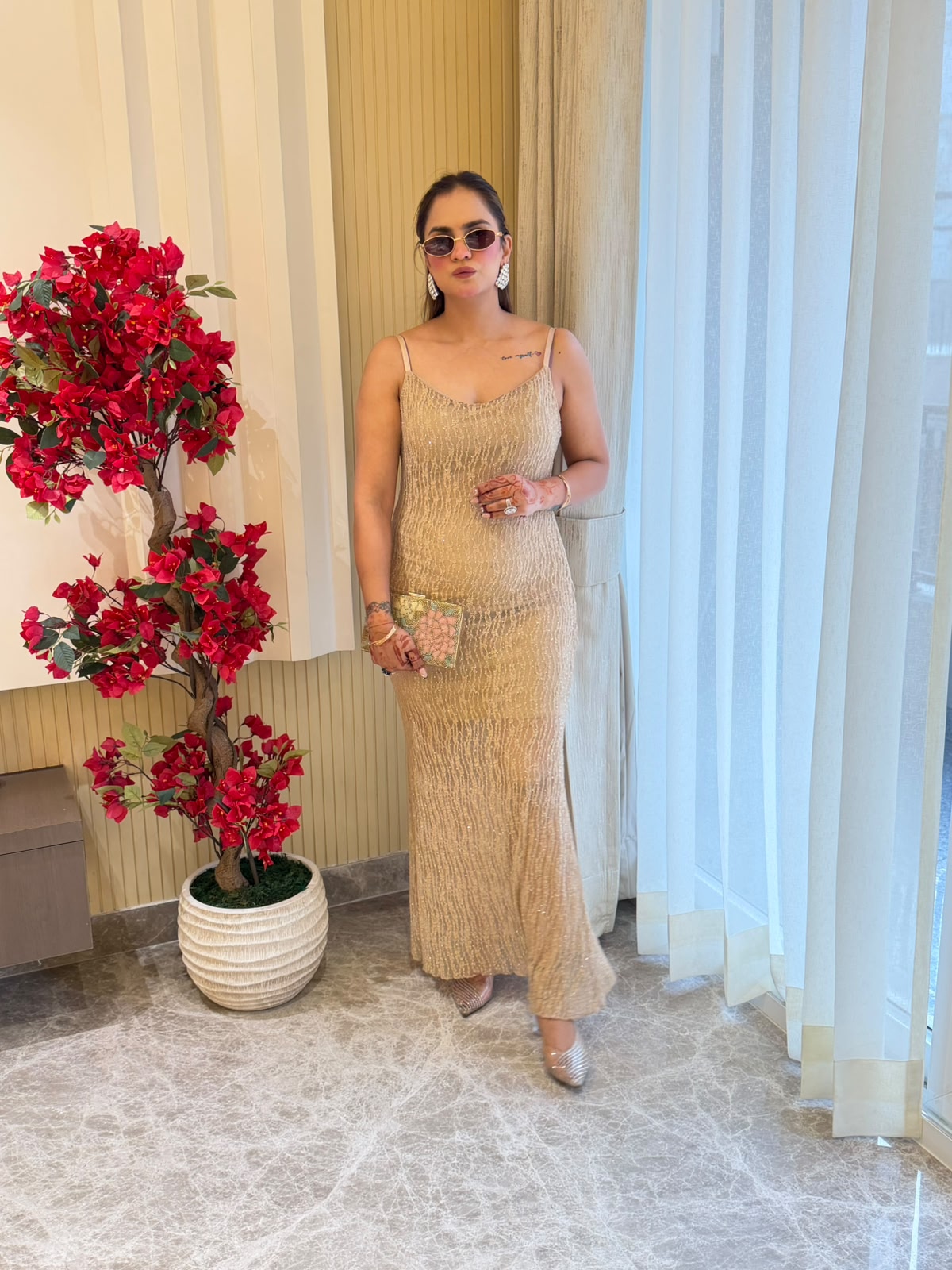Beutiful elegant partywear dress pc