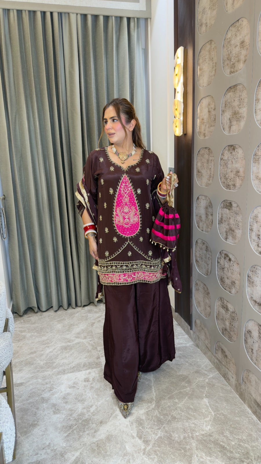 Beutiful elegant partywear suit pc3357