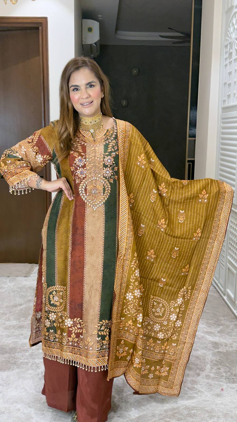 Beautiful Digital Print Suit SetPC3757
