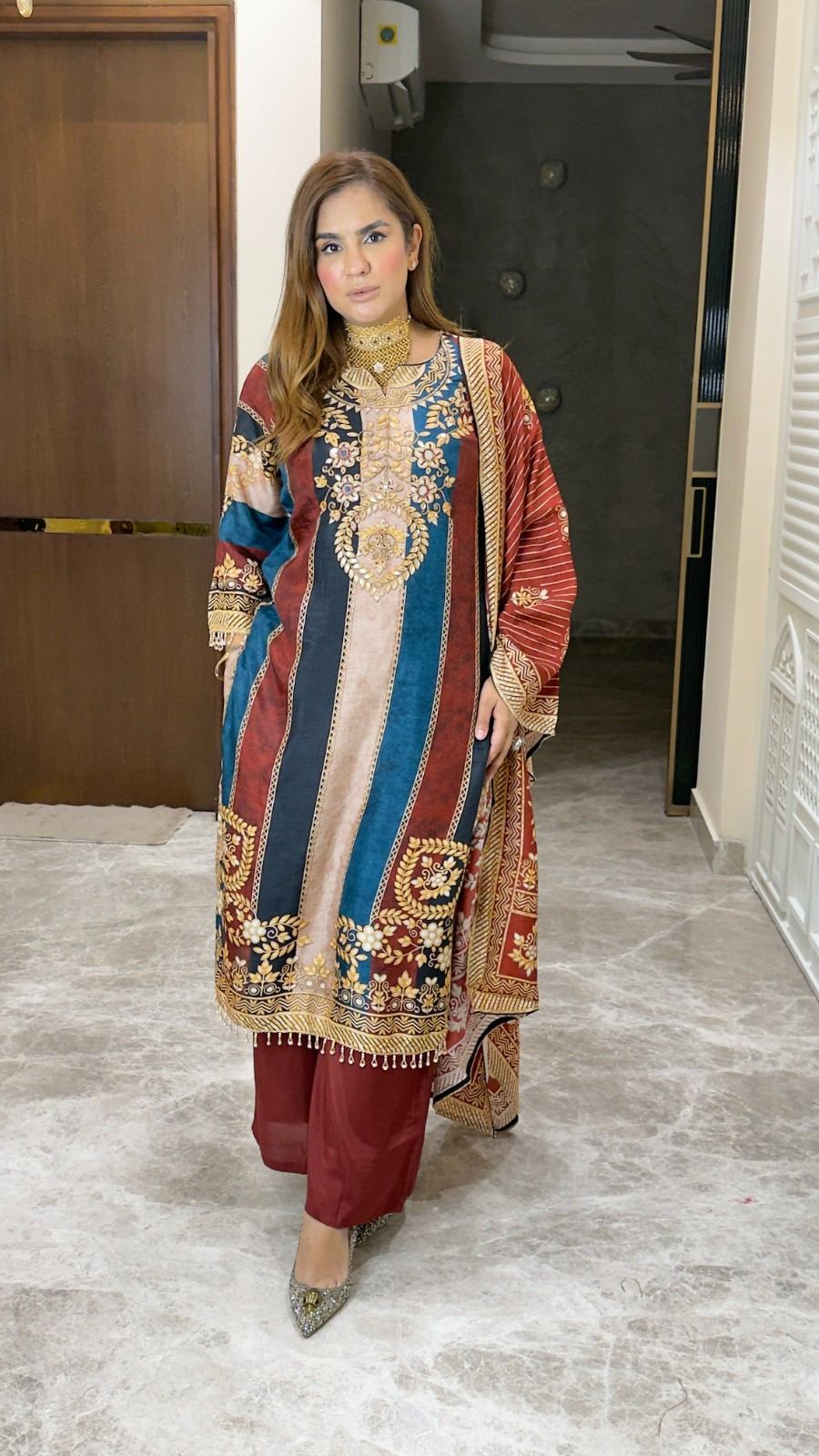Beautiful Digital Print Suit SetPC3757