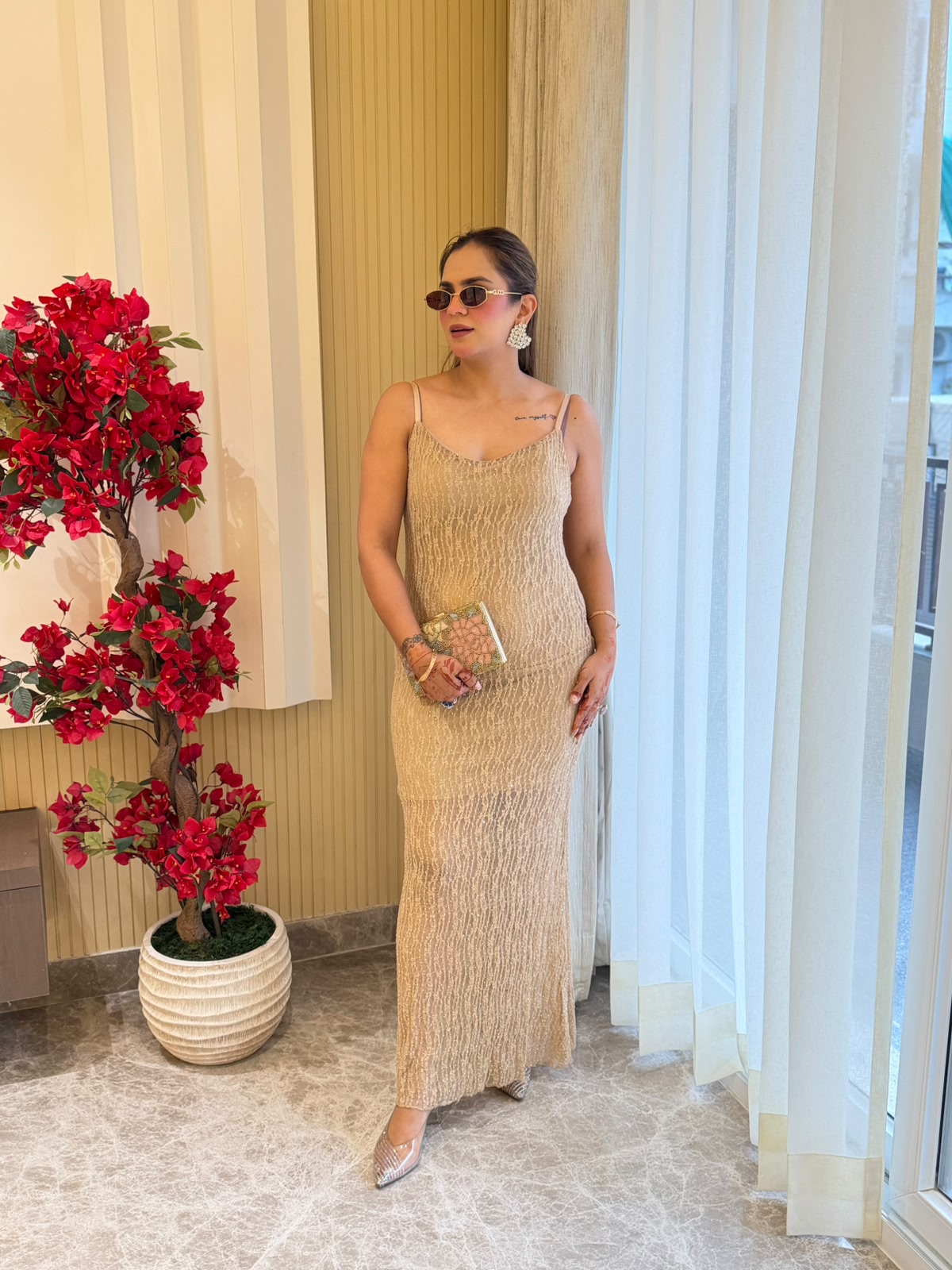Beutiful elegant partywear dress pc