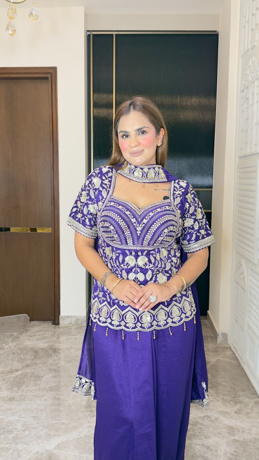 Royal Embroidered Skirt Set PC3798