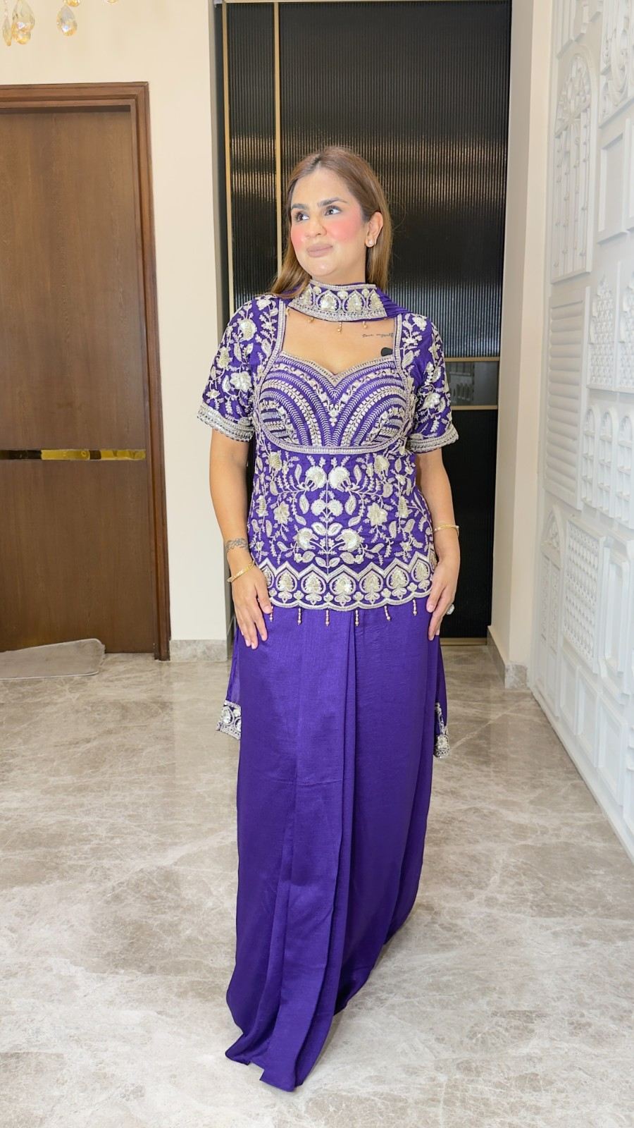 Royal Embroidered Skirt Set PC3798